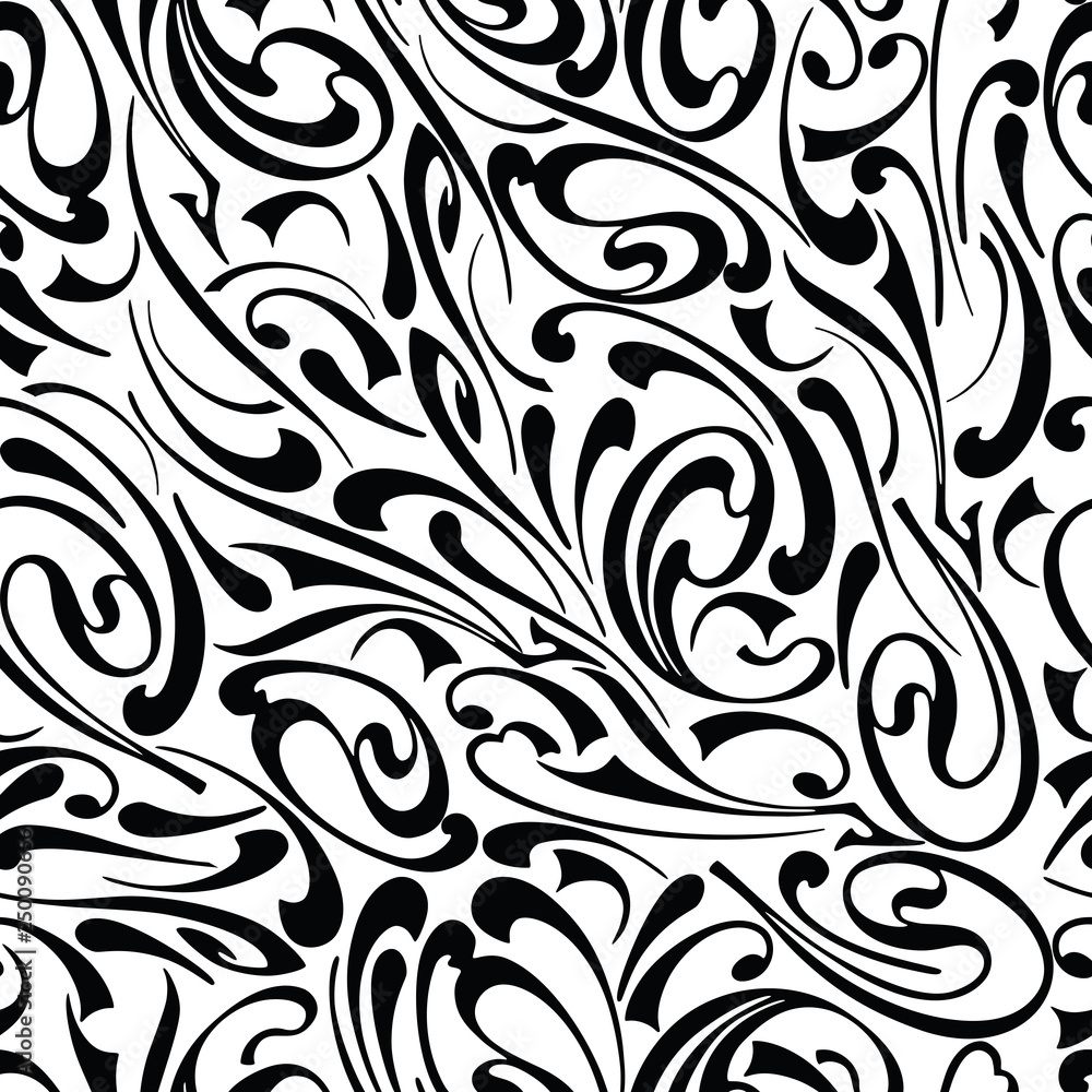 Seamless background of ornamental abstract elements Seamless background of ornamental abstract elements