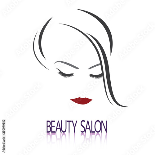  vector illustration, depicting the face of a beautiful woman with long ringlets