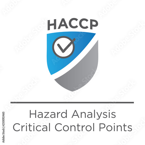 HACCP - Hazard Analysis Critical Control Points icon with award or checkmark