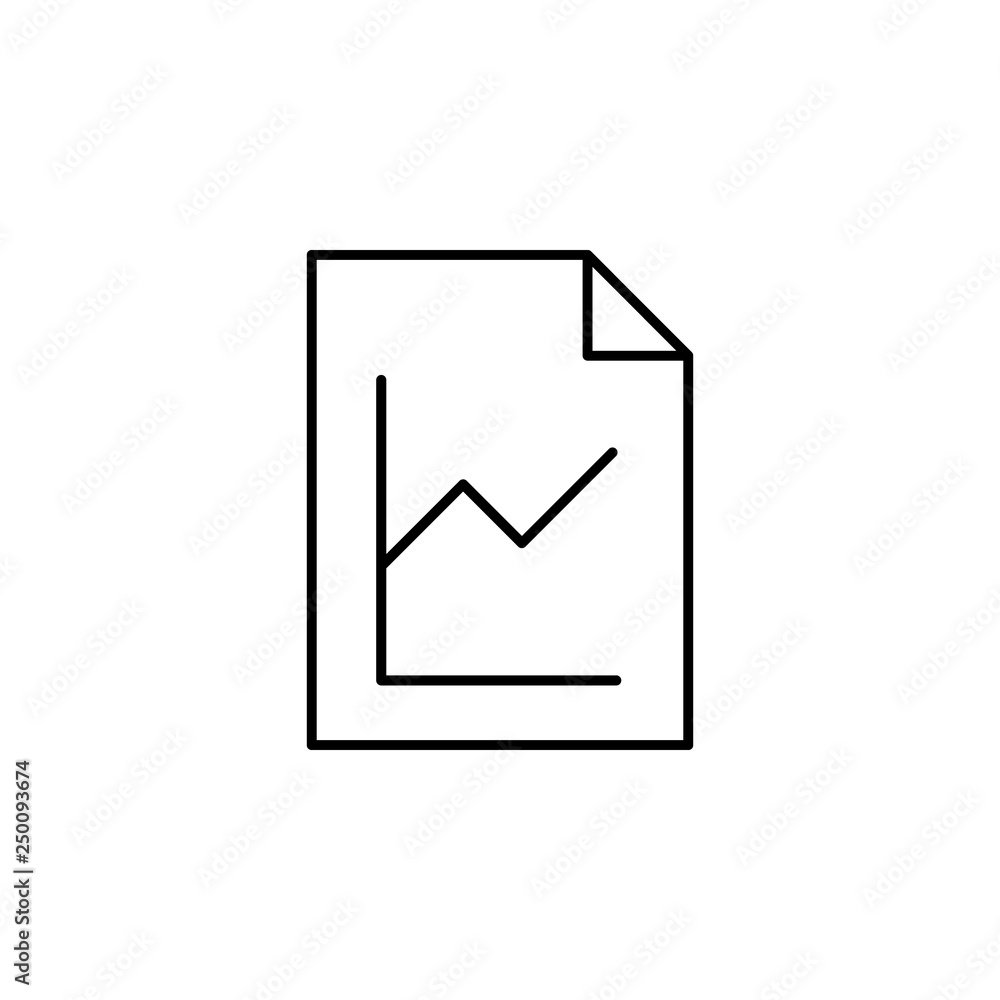 document page statistic outline icon. Signs and symbols can be used for web, logo, mobile app, UI, UX document page statistic outline icon. Signs and symbols can be used for web, logo, mobile app, UI, UX