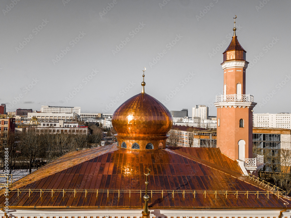Naklejka premium Aerial view of Minsk Mosque, Belarus