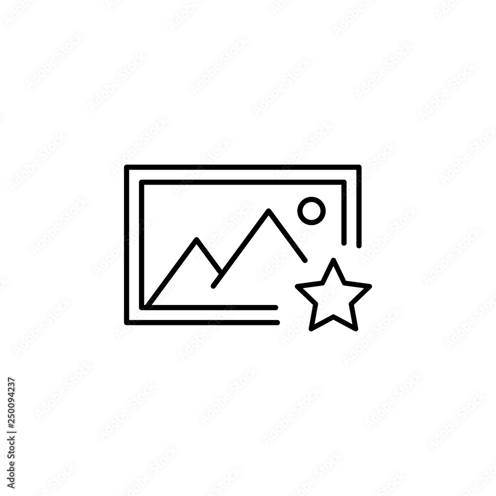 album favorite picture outline icon. Signs and symbols can be used for web, logo, mobile app, UI, UX album favorite picture outline icon. Signs and symbols can be used for web, logo, mobile app, UI, UX