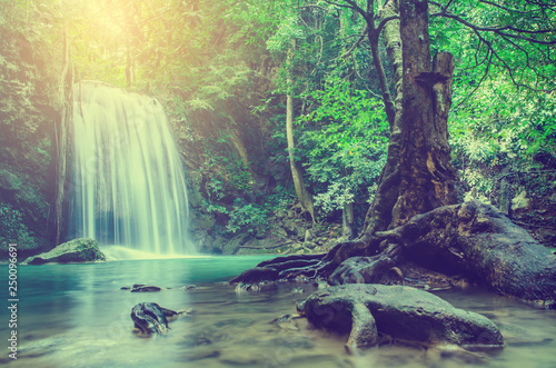 Fototapeta Naklejka Na Ścianę i Meble -  waterfall in deep forest , thailand