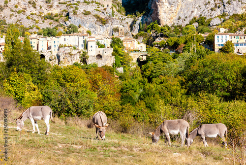 Canvas Print Moustiers Sainte Marie, Alpes de Haute Provence Departement, France