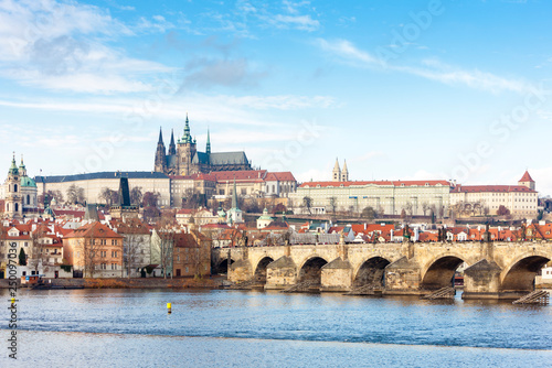 Hradcany with Charles bridge, Prague, Czech Republic