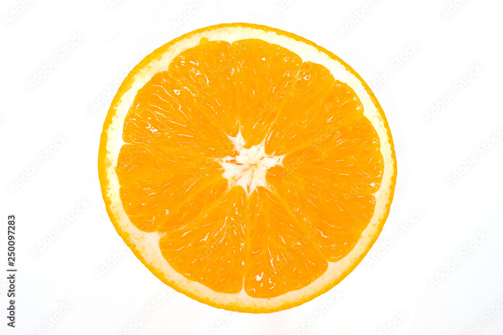 Sliced orange is ready to eat on the isolated white background with clipping path. Orange is citrus fruit for appetizer or eat after meal and rich with vitamin and other nutrient for good health Sliced orange is ready to eat on the isolated white background with clipping path. Orange is citrus fruit for appetizer or eat after meal and rich with vitamin and other nutrient for good health