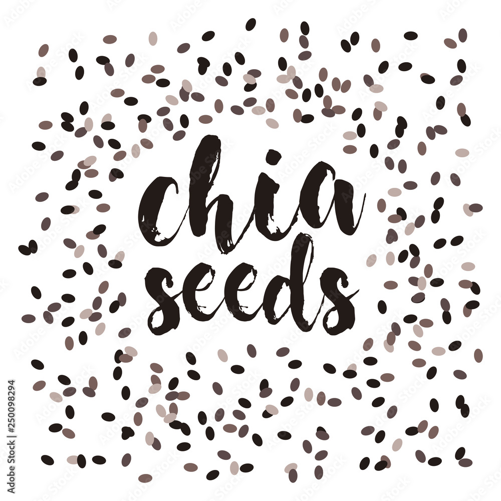 Chia seeds. Vector image. Superfood Chia seeds. Vector image. Superfood