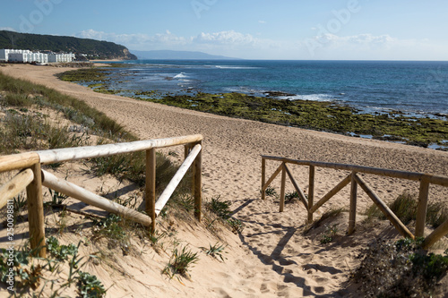 The beach of Cabo de Trafalgar  Andaluc  a  Spain