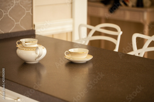 Wallpaper Mural Tea set on the kitchen table Torontodigital.ca