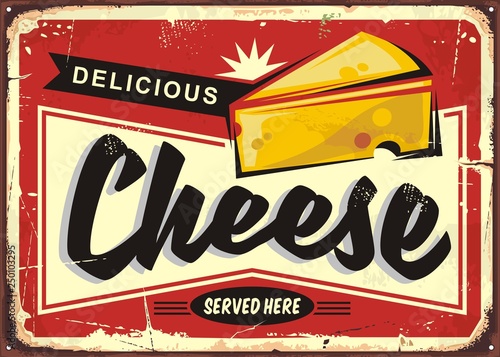 Cheese retro tin sign