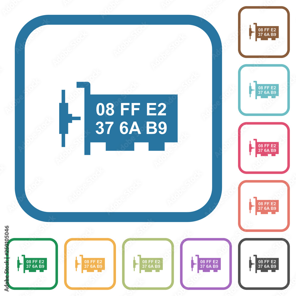 Network mac address simple icons Network mac address simple icons