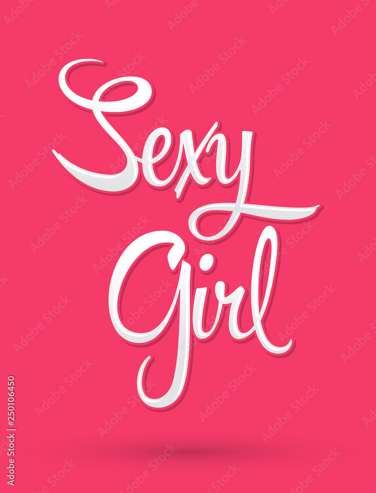 Sexy Girl Lettering Vector Emblem illustration Sexy Girl Lettering Vector Emblem illustration
