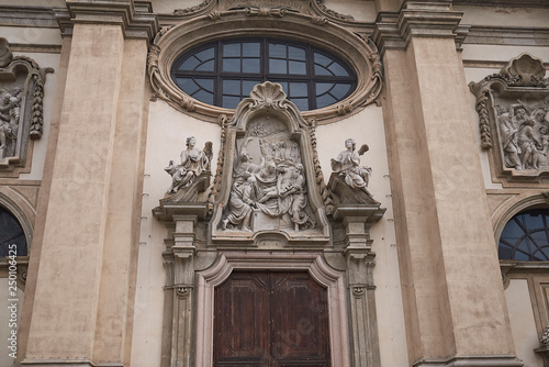 Milan  Italy - January 16  2019   Santa Maria della Passione church facade