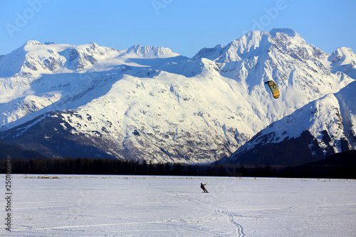 Snow surfing in Alaska