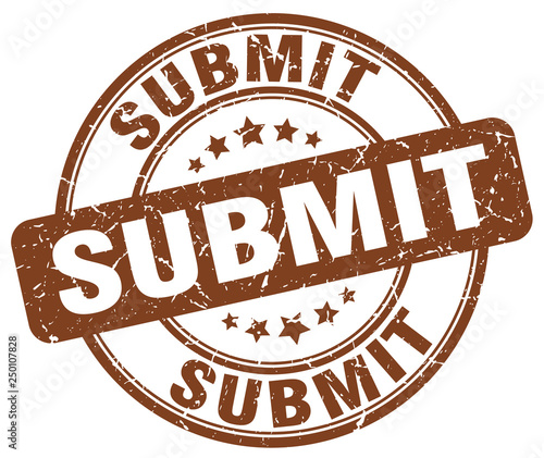 submit brown grunge stamp