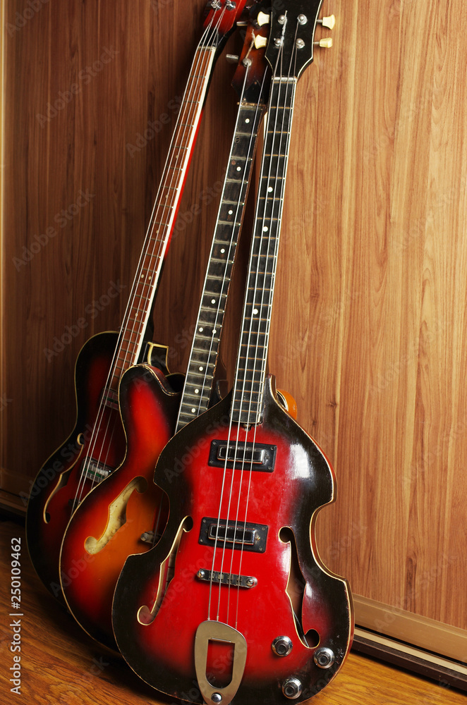 Fototapeta premium Three electric guitars