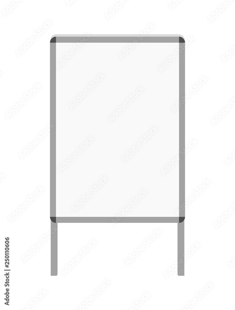 Vector simple icon of empty blank double sided sandwich advertising stand board – a frame sign for a business presentation isolated on a white background. Vector simple icon of empty blank double sided sandwich advertising stand board – a frame sign for a business presentation isolated on a white background.