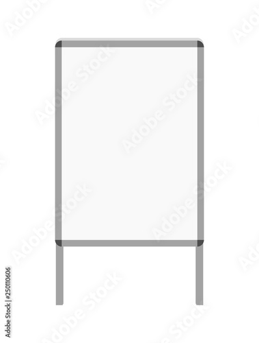 Vector simple icon of empty blank double sided sandwich advertising stand board – a frame sign for a business presentation isolated on a white background.