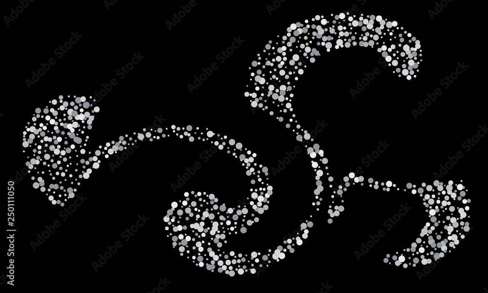 Silver shine of confetti on a black background. Illustration of a drop of shiny particles. Decorative element. Luxury background Silver shine of confetti on a black background. Illustration of a drop of shiny particles. Decorative element. Luxury background