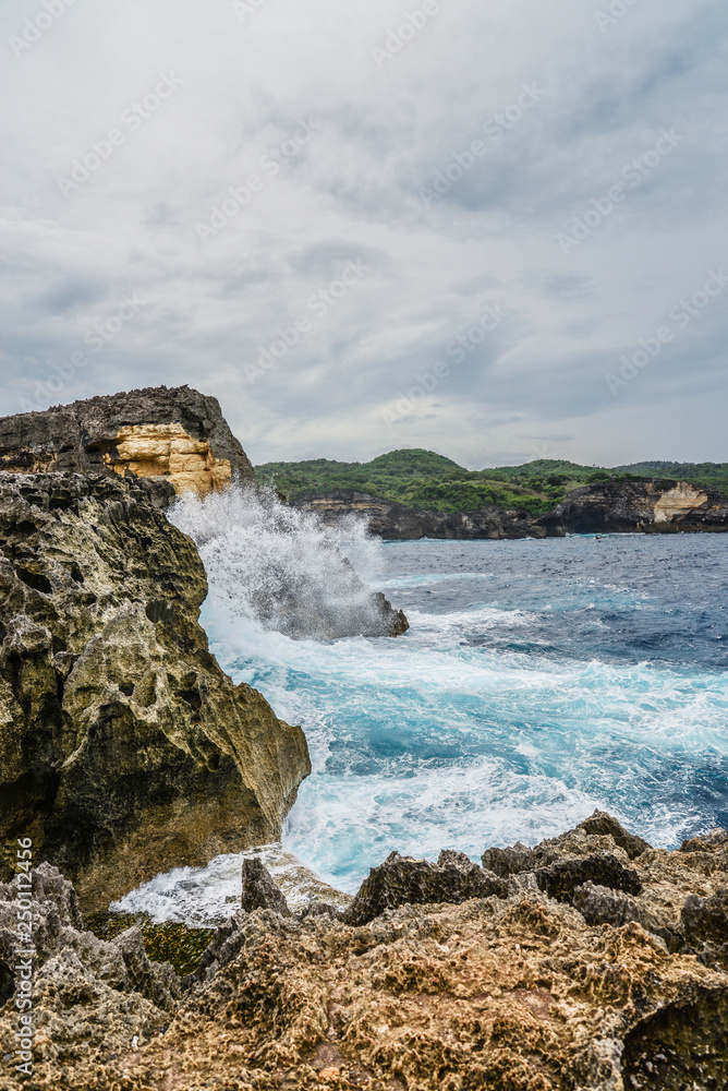 Coastline on Nusa Penida island