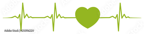 Heart Heartbeat Green | Eco | Nature | Love | Logo | Variations
