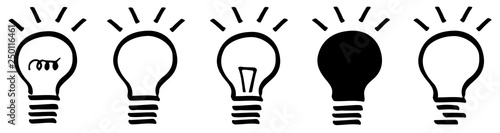 Light bulb icon set #isolated #vector