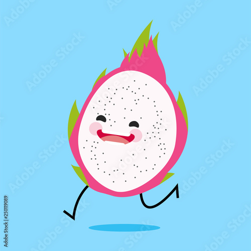 pitahaya patas fondo azul