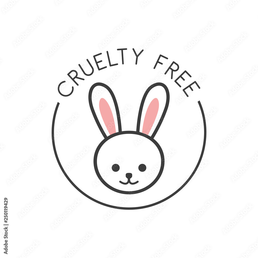 Animal cruelty free symbol. Can be used as sticker, logo, stamp, icon.  Vector illustration Stock Vector | Adobe Stock