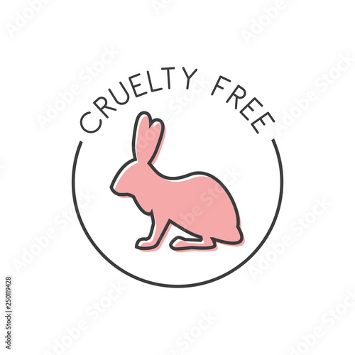 Animal cruelty free symbol. Can be used as sticker, logo, stamp, icon.  Vector illustration Stock Vector | Adobe Stock
