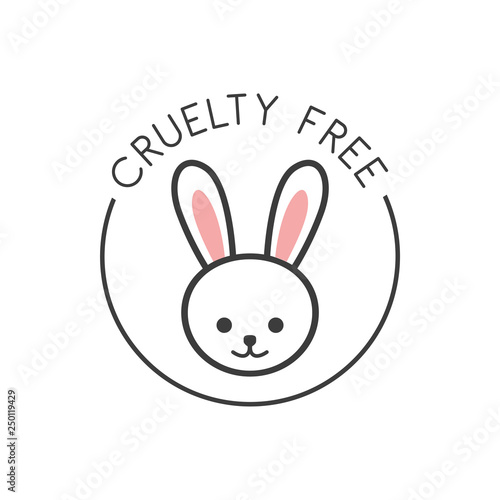 Animal cruelty free symbol. Can be used as sticker, logo, stamp, icon. Vector illustration