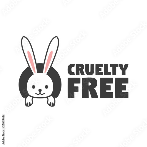Animal cruelty free symbol. Can be used as sticker, logo, stamp, icon. Vector illustration