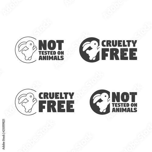 Animal cruelty free symbol. Can be used as sticker, logo, stamp, icon. Vector illustration
