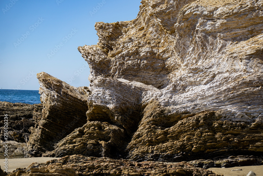 ocean cliffs with rocks
