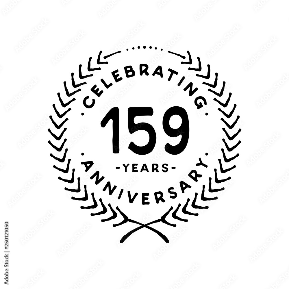 Fototapeta premium 159 years design template. 159th vector and illustration 