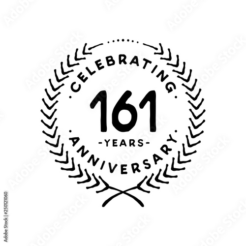 161 years design template. 161st vector and illustration 