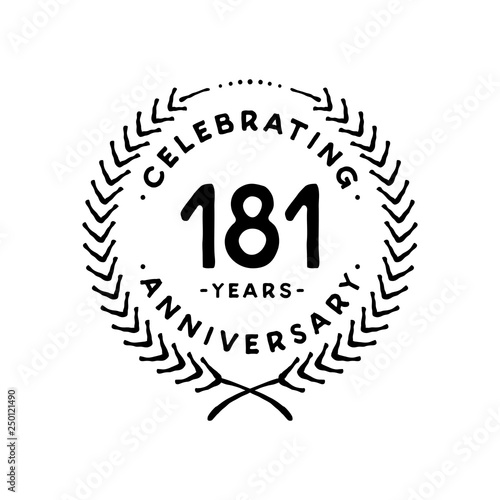 181 years design template. 181st vector and illustration 