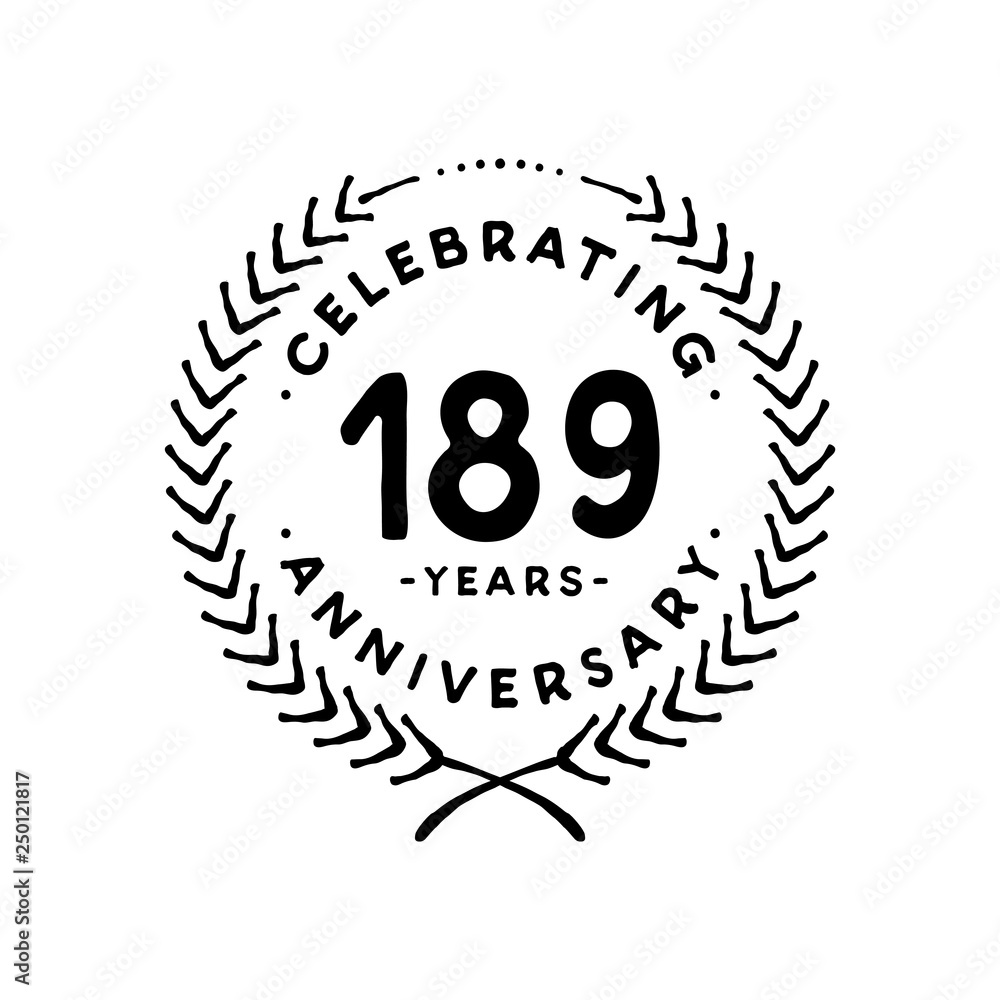 189 years design template. 189th vector and illustration 189 years design template. 189th vector and illustration
