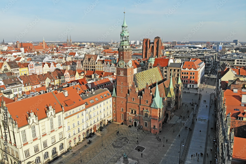 Obraz premium Old Market Square in Wroclaw, Poland