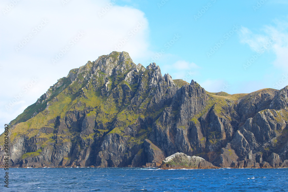 The impressive cliffs of Cape Horn the southernmost headland of the Tierra del Fuego archipelago in Chile