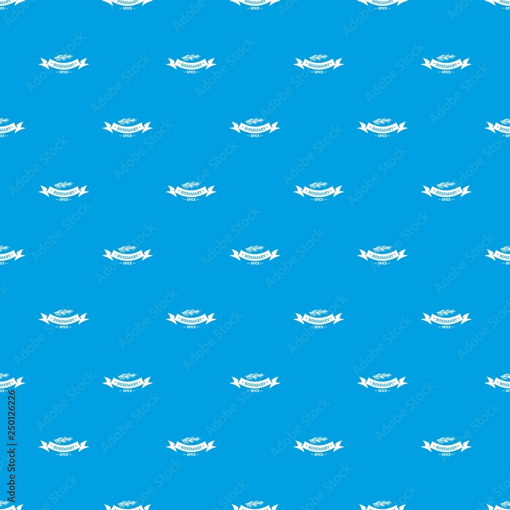 Rosemary spice pattern vector seamless blue repeat for any use Rosemary spice pattern vector seamless blue repeat for any use