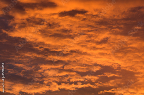  orange dark clouds at sunset © bzyxx