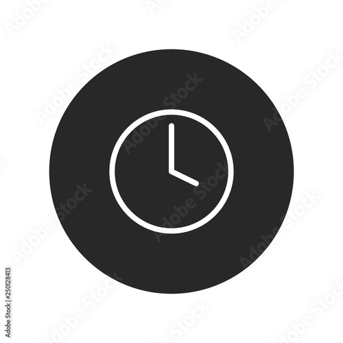 Time icon vector. Clock sign