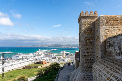 Fototapeta Vue sur le port de Tanger depuis la Kasbah, Maroc