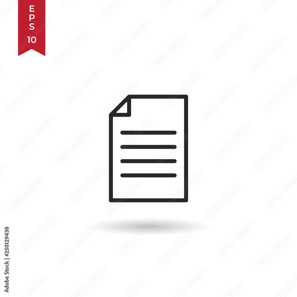 Document icon vector, file sign Document icon vector, file sign