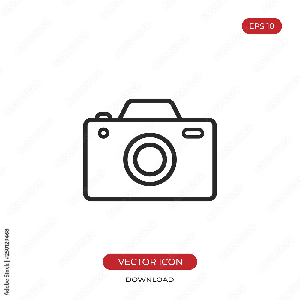 Photo Camera icon vector Photo Camera icon vector