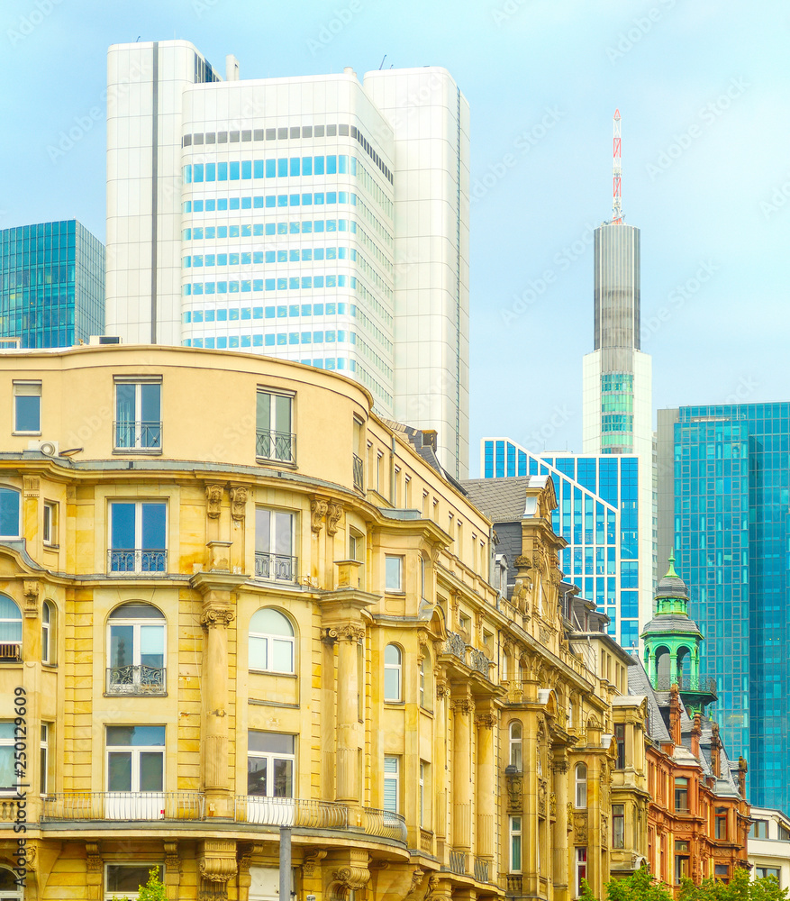 Fototapeta premium Modern architecture cityscape of Frankfurt