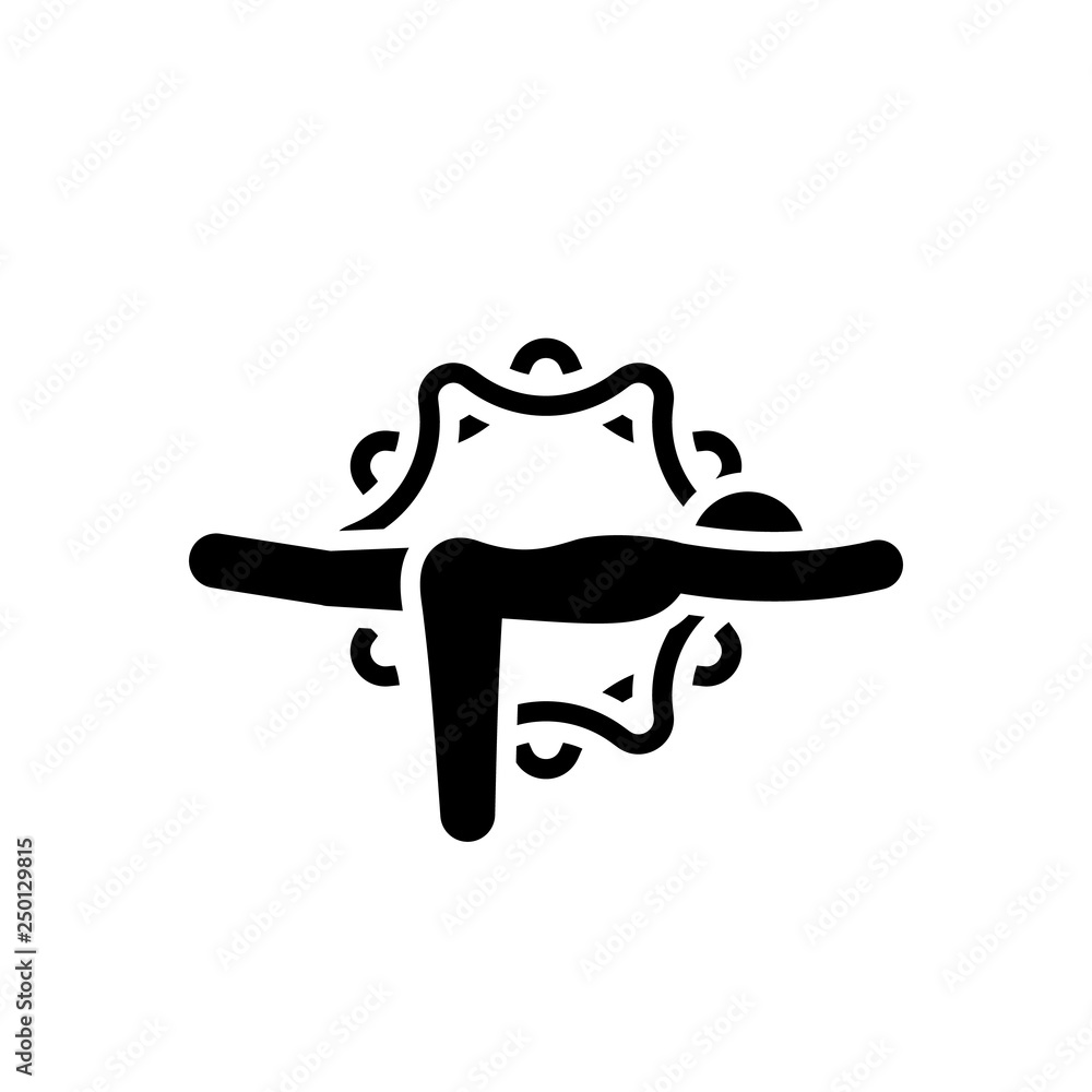 Yoga Warrior III Pose Icon. Flat Design Isolated Illustration. Yoga Warrior III Pose Icon. Flat Design Isolated Illustration.