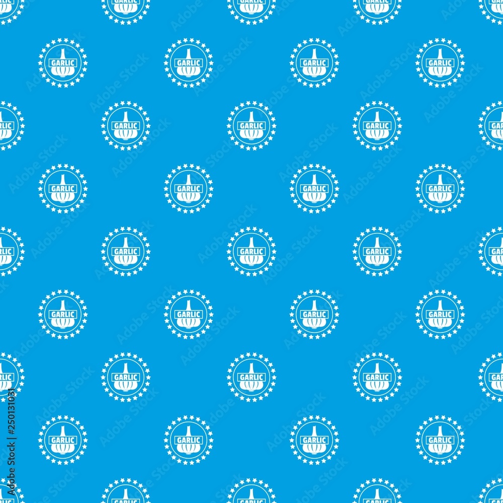 Garlic pattern vector seamless blue repeat for any use Garlic pattern vector seamless blue repeat for any use