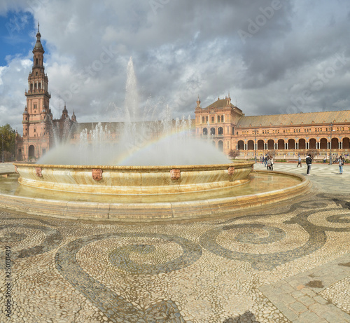 Plaza of Spain in Seville, panorama.
