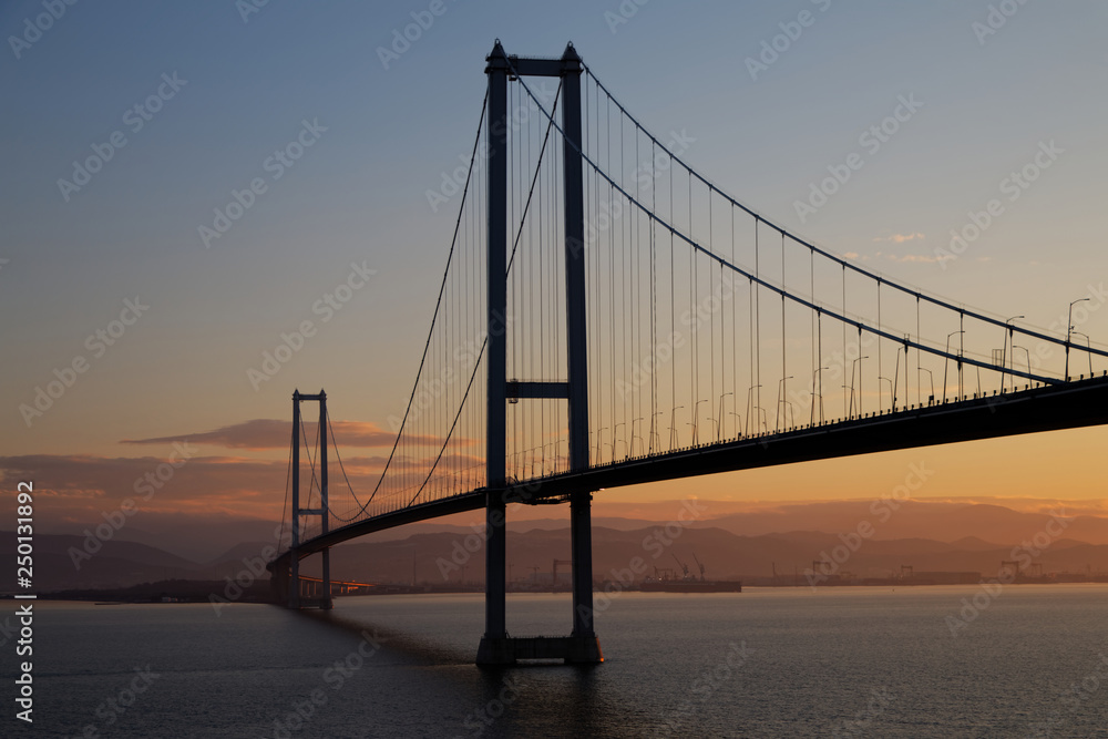 Osmangazi Bridge crossing over the Kocaeli Bay